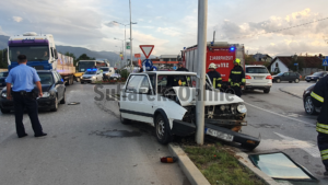 Një person i lënduar nga një aksident trafiku në Shirokë, dërgohet për tretman në Prizren