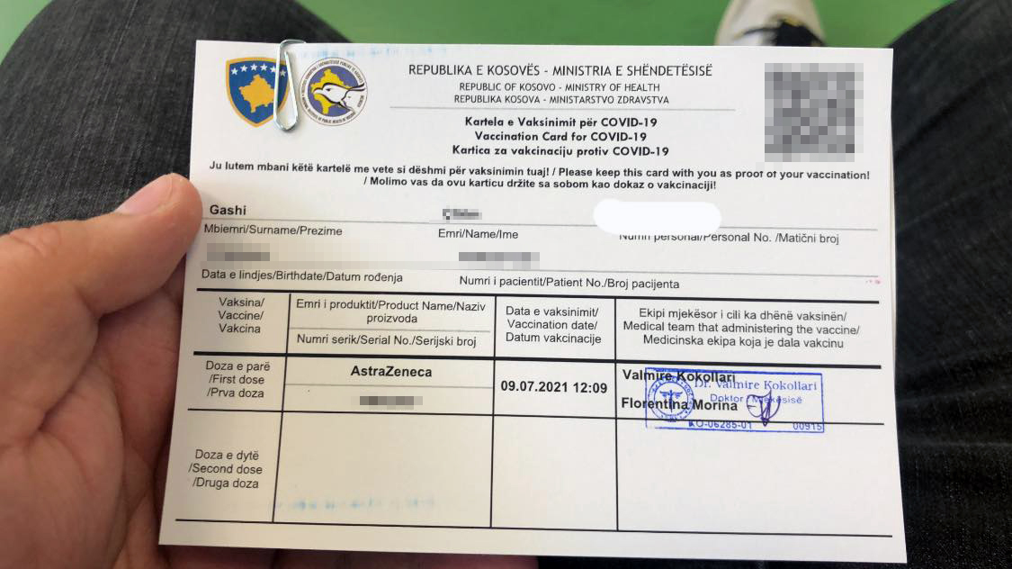 Policia e Kosovës identifikon 3 certifikata false të vaksinimit anti-COVID