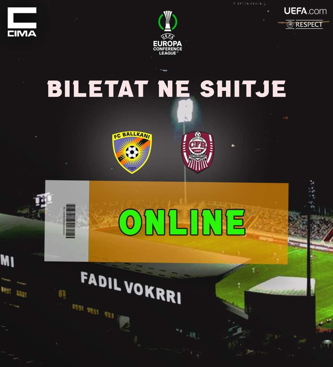 Fillon shitja e biletave për ndeshjen FC Ballkani – CFR Cluj